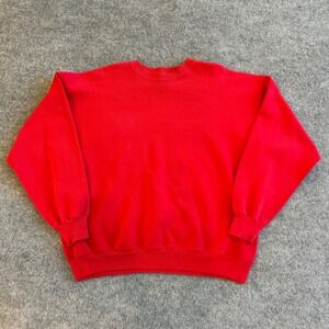 Vintage Hanes Premium Heavyweight Red Crewneck Sweatshirt Adult XL